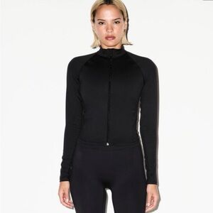 NikeSKIMS Matte Mock Neck Full Zip Jacket in Obsidian size Small